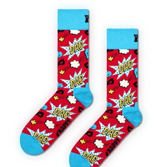 ❤️BUY 2 GET 1 FREE  Happy Socks Super Dad Set - Red, Blue, Black, $38.00US - Picture 10 of 16